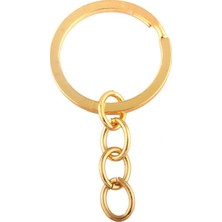 Orhan Çanta 1000 Adet Zincirli Tel Anahtarlık Halkası Altın Renk