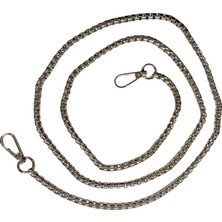 Orhan Çanta 10 Adet Çanta Zinciri 100 cm Kare Model Gümüş