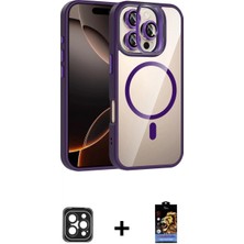 İlk El Grup Ieg™ iPhone 16 Pro Max Yadigar Asil Koleksiyonu - Siyah Buffer Hayalet Cam Ekran Koruyucu + Siyah Pvd Metal Kamera Lens