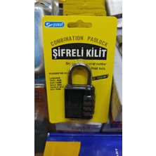 CTR Ticaret 3 Haneli Şifreli Asma Kilit - Valiz, Bavul ve Dolap Asma Kilidi - Siyah