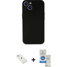 İlk El Grup Ieg™ iPhone 14 Yadigar Yansıma Serisi - Şeffaf Royal Nano Ekran Koruyucu + Pembe Diamond Kamera Lens