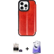 İlk El Grup Ieg™ iPhone 14 Pro Max Zirve Yansıma Serisi - Siyah Bilvis 5in1 5d Magic Hayalet Cam Ekran Koruyucu + Gümüş Bilvis Titan Kamera Lens