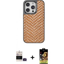 İlk El Grup Ieg™ iPhone 14 Pro Max Vadi Özel Seri - Siyah Buffer Cam Ekran Koruyucu + Derin Mor Bilvis Titan Kamera Lens