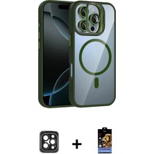İlk El Grup Ieg™ iPhone 16 Pro Max Yadigar Asil Koleksiyonu - Siyah Buffer Hayalet Cam Ekran Koruyucu + Siyah Pvd Metal Kamera Lens