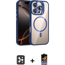 İlk El Grup Ieg™ iPhone 16 Pro Max Yadigar Asil Koleksiyonu - Siyah Buffer Hayalet Cam Ekran Koruyucu + Siyah Pvd Metal Kamera Lens
