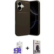 İlk El Grup Ieg™ iPhone 17 Eksen Form Prime - Siyah Bilvis Hayalet Cam Ekran Koruyucu + Gümüş Bilvis Titan Kamera Lens