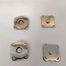 Orhan Çanta 4 Adet Dikmeli Çanta Mıknatısı 18MM Gümüş