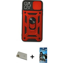 İlk El Grup Ieg™ iPhone 11 Pro Max Ahenk Klasik - Siyah 34D Izgaralı Cam + Gold Rainbow Kamera Lens Koruma Cam