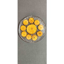 Miina Aksesuar Epoksi Reçine El Yapımı Ağac Dilimlerden Dekore Edilmiş Dekoratif Bir Bardak Altlığıdır