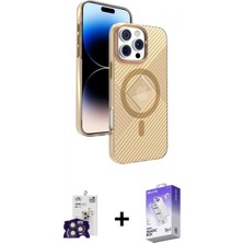 İlk El Grup Ieg™ iPhone 16 Pro Max Nova Modern Prime - Siyah Bilvis 5in1 3D Magic Cam Ekran Koruyucu + Titanyum Gri Bilvis Titan Kamera Lens