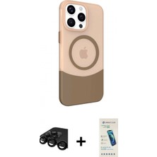 İlk El Grup Ieg™ iPhone 15 Pro Çekirdek Asil Özel Seri - Şeffaf Pasifik Cam Ekran Koruyucu + Siyah Raze Metal Kamera Lens