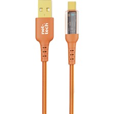 Boğazören Bir Ucu Type C Bir Ucu USB Kablo IPHONE16/17,PRO+MAX + Samsung Uyumlu 18W Hızlı Şarj Kablosu Turuncu