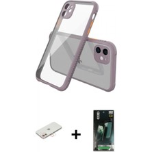 İlk El Grup Ieg™ iPhone 12 Mini Nova Asil Özel Seri - Siyah 360 Mat Full Body Arka Koruyucu + Yeşil Renkli Kamera Lens Koruma Cam
