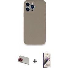 İlk El Grup Ieg™ iPhone 13 Pro Max Zirve Modern Özel Seri - Siyah Bilvis 3D Mat Cam Ekran Koruyucu + Kırmızı Rainbow Kamera Lens Koruma Cam