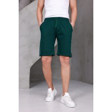 Dark Moda Erkek Şeritli Oversize Iki Iplik Kompakt Şort