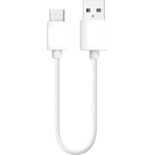Boğazören Çok Kısa 20 cm Beyaz Reng 12W Hızlı Şarj Kablosu Samsung+Iphone 16,17 + Pro Max Uyumlu Type C To USB