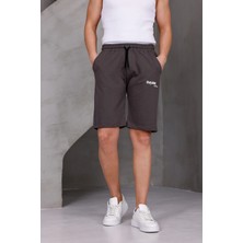 Dark Moda Erkek Baskılı Oversize Iki Iplik Kompakt Şort