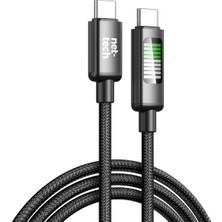 Boğazören Işıklı Şarj Kablosu Type C Iphone 16/17 Pro Max,samsung Uyumlu (Pd 60 W Hızlı Şarj + Örgülü Tasarım)