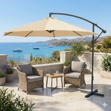 Form Outdoor Banana Yandan Gövdeli Şemsiye Krem