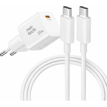 Boğazören Beyaz Iki Ucu Type-C ve Kablo 20W Usb-C Hızlı Şarj Aleti+Type-C Kablo (Qc3.0 Destekli/evrensel Uyum)