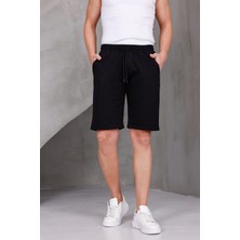 Dark Moda Erkek Sade Oversize Iki Iplik Kompakt Şort