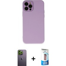 İlk El Grup Ieg™ iPhone 12 Pro Max Çekirdek Modern Serisi - Siyah 5d Eko Cam Ekran Koruyucu + Yeşil Neon Fosforlu Kamera Lens