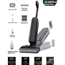 Tineco Ineco Akıllı Islak Kuru Süpürge ve Paspas 22KPA Güçlü Vakum Iloop Sensör Teknolojisi + Hediye 1 Lt Lavanta Kokulu Islak Kuru Yer Temizleme Sıvısı