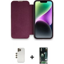 İlk El Grup Ieg™ iPhone 13 Pro Max Siluet Minimal Serisi - Şeffaf 360 Full Body Arka Koruyucu + Gold Shine Kamera Lens