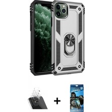 İlk El Grup Ieg™ iPhone 11 Pro Ahenk Klasik Koleksiyonu - Siyah 34D Izgaralı Cam + Şeffaf Kamera Lens Koruma Cam