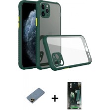 İlk El Grup Ieg™ iPhone 11 Pro Nova Asil Özel Seri - Siyah 360 Mat Full Body Arka Koruyucu + Gold Shine Kamera Lens Koruma Cam