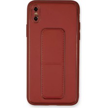 Starseven Iphone Xs Kılıf Coco Deri Standlı Kapak - Fuşya