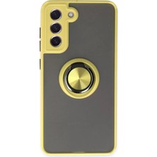 Starseven Galaxy S21 Fe Kılıf Montreal Yüzüklü Silikon Kapak - Sarı
