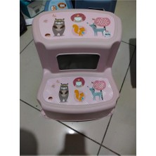 Abnturk 28X28X16 Resimli Katlı Çocuk Basamağı Tabure