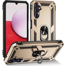 Starseven Galaxy A04S Kılıf Sofya Yüzüklü Silikon Kapak - Gold