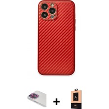 İlk El Grup Ieg™ iPhone 13 Pro Max Ahenk Işık - Şeffaf Maxco Cam Ekran Koruyucu + Gökkuşağı Pers Alüminyum Kamera Lens
