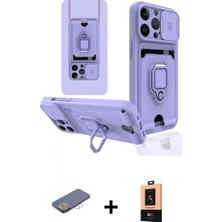 İlk El Grup Ieg™ iPhone 13 Pro Max Vadi Form Prime - Şeffaf Maxco Cam Ekran Koruyucu + Pembe Renkli Kamera Lens Koruma Cam