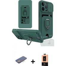 İlk El Grup Ieg™ iPhone 13 Pro Max Vadi Form Prime - Şeffaf Maxco Cam Ekran Koruyucu + Pembe Renkli Kamera Lens Koruma Cam