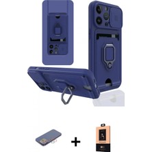 İlk El Grup Ieg™ iPhone 13 Pro Max Vadi Form Prime - Şeffaf Maxco Cam Ekran Koruyucu + Pembe Renkli Kamera Lens Koruma Cam