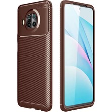 Starseven 10T Lite Kılıf Auto Focus Karbon Kapak - Kahverengi