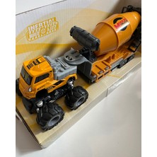 Mavi Su Dünyası Sürtmeli Beton Dökme Iş Makinası Araba 25 cm Uzunluk