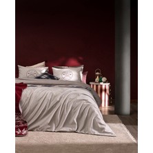 Madame Coco Fayette King Size %100 Pamuk Flanel Çarşaflı Nevresim Takımı - Bej