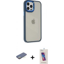 İlk El Grup Ieg™ iPhone 12 Pro Max Eksen Doku Prime - Siyah Joko 5d Cam + Yeşil Renkli Kamera Lens Koruma Cam