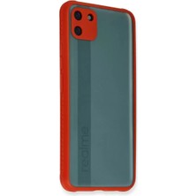 Sh Ticaret C11 Kılıf Miami Şeffaf Silikon - Kırmızı