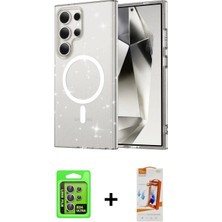 İlk El Grup Ieg™ Galaxy S24 Ultra Nova Asil Prime - Siyah Autokit 5in1 Fiber Polymer Nano Ekran Koruyucu + Mor Raze Metal Kamera Lens