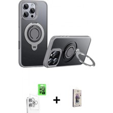 İlk El Grup Ieg™ iPhone 16 Pro Zirve Çizgi Prime - Siyah Bilvis 3D Cam Ekran Koruyucu + Beyaz Raze Metal Kamera Lens