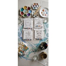 Notica Çocuklar Için Boyama Tuval Seti – Fırça ve Boya Dahil Eğitici Aktivite Seti (4 Model)