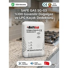 Safegaz Safegas Doğalgaz ve Lpg Gaz Alarm Cihazı ve Dedektörü – Ce Belgeli, Yüksek Hassasiyetli