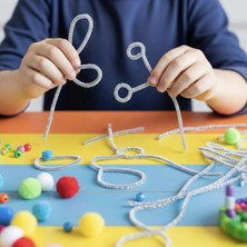 KİKA S  Şönil 30 cm Simli 15'li Karışık Tabaka