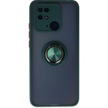 Sh Ticaret Redmi 10C Kılıf Montreal Yüzüklü Silikon Kapak - Yeşil