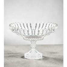 KRD Home Brasilia Ayaklı Meyvelik , Kristal Cam , 30 cm